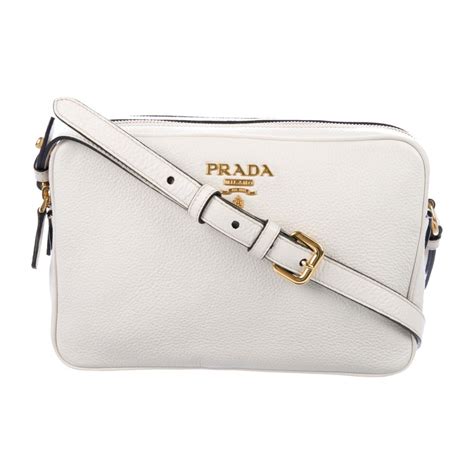 prada vitello phenix crossbody small white|Prada Women's White Vitello Phenix Leather Crossbody .